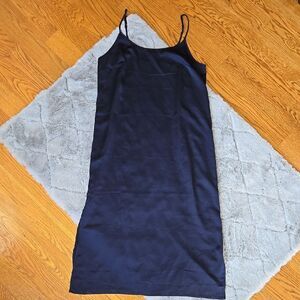 J Crew Factory Navy Slip Dress, Women's Medium, Great Condition